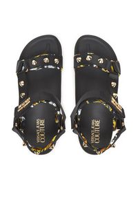 Versace Jeans Couture Sandały 78VA3SM2 Czarny. Kolor: czarny. Materiał: materiał #3