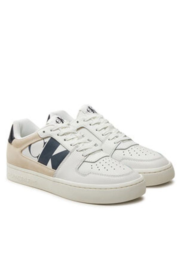 Calvin Klein Jeans Sneakersy Classic Cupsole Low Nbs YW0YW01520 Biały. Kolor: biały. Materiał: zamsz, skóra
