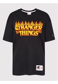 Champion T-Shirt STRANGER THINGS Unisex 217791 Czarny Custom Fit. Kolor: czarny. Materiał: bawełna #6