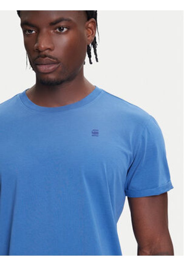 G-Star RAW - G-Star Raw T-Shirt Text Back D25971-2653 Niebieski Relaxed Fit. Kolor: niebieski. Materiał: bawełna