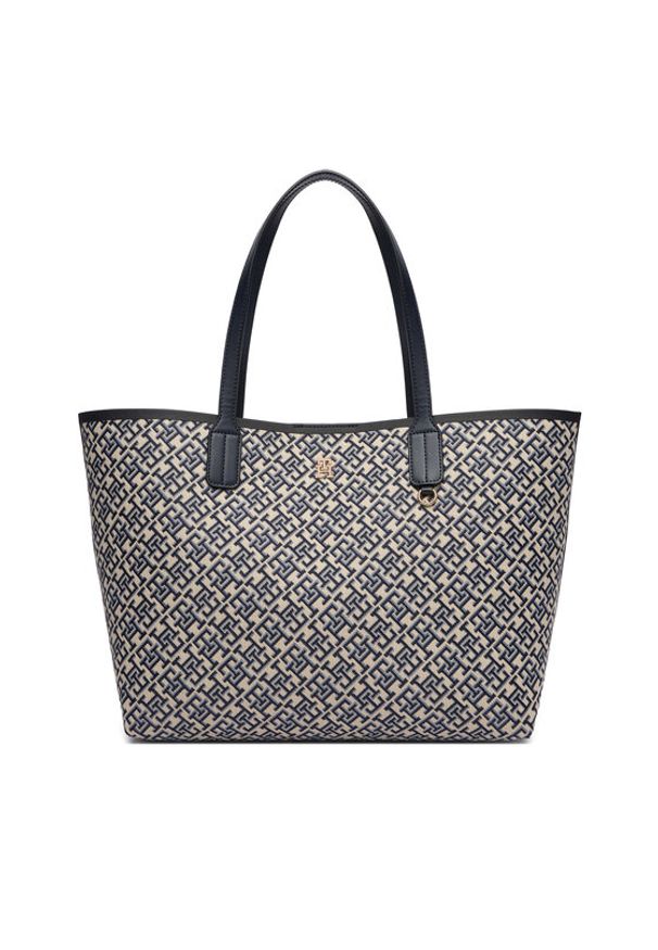 TOMMY HILFIGER - Tommy Hilfiger Torebka Th Icon Tote Jacquard AW0AW18889 Niebieski. Kolor: niebieski