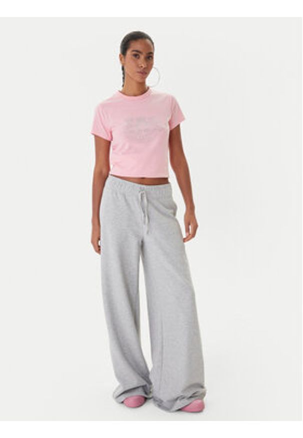 Juicy Couture T-Shirt JCGTK225015 Różowy Slim Fit. Kolor: różowy. Materiał: bawełna