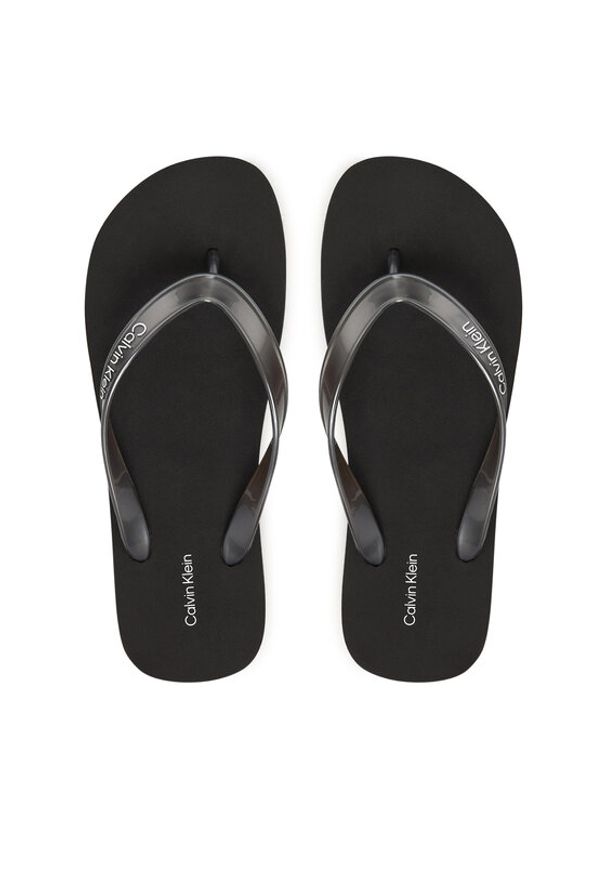 Calvin Klein Japonki Flatform Flip Flop Met Tpu HW0HW03120 Czarny. Kolor: czarny. Materiał: syntetyk