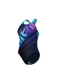 Damski kostium kąpielowy 1-częściowy Arena Flow. Kolor: niebieski #1