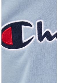 Champion bluza 217060 męska z kapturem z aplikacją. Typ kołnierza: kaptur. Kolor: niebieski. Wzór: aplikacja #4