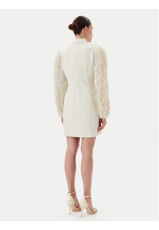 Bruuns Bazaar Sukienka koktajlowa Rubysus Tiwa BBW4443 Écru Regular Fit. Materiał: syntetyk. Styl: wizytowy