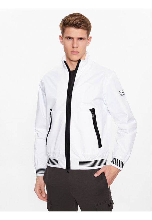 Kurtka przejściowa EA7 Emporio Armani. Kolor: biały. Materiał: syntetyk