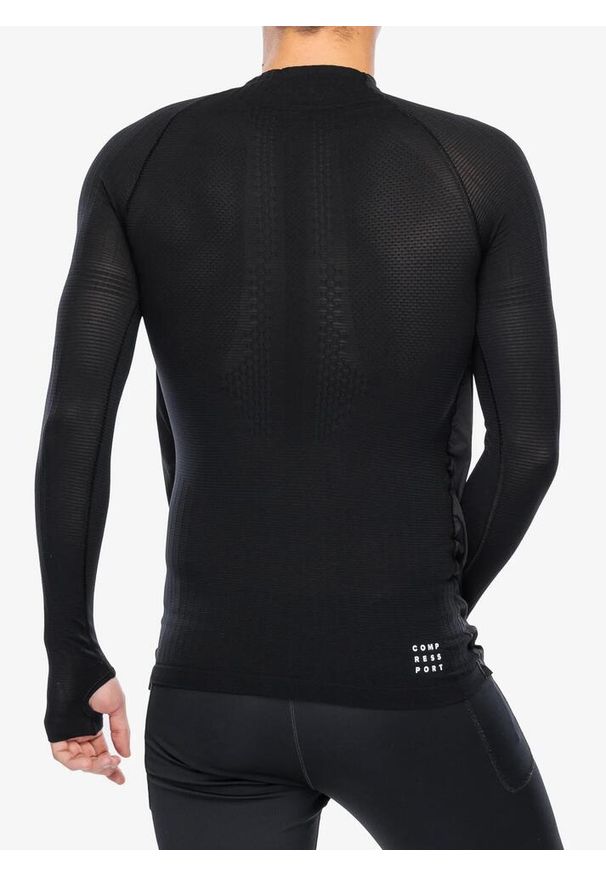 Bluza z zamkiem unisex Compressport Hurricane Windproof Seamless HZ Top. Kolor: czarny. Sport: bieganie