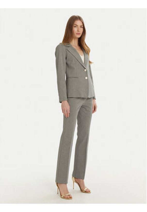 Marella Marynarka Sele 2513911014 Szary Slim Fit. Kolor: szary. Materiał: syntetyk