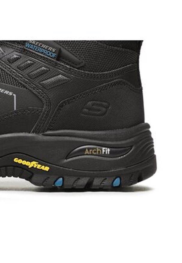 skechers - Skechers Trapery Arch Fit Dawson Raveno 204634/BLK Czarny. Kolor: czarny. Materiał: materiał