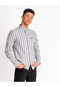 Lee - LEE SLIM BUTTON DOWN MĘSKA KOSZULA W PASKI BLACK L66XRG01. Typ kołnierza: button down. Wzór: paski