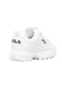Fila - Trenerzy Disruptor Dla Kobiet. Okazja: na spacer. Kolor: biały. Sport: turystyka piesza