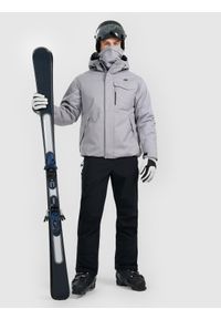 4f - 4F Kurtka narciarska membrana 10000 męska - szara S. Kolor: szary. Materiał: poliester, materiał. Sezon: zima. Styl: klasyczny #2