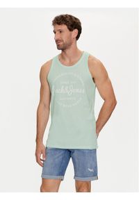 Jack & Jones - Jack&Jones Tank top Jjforest 12248622 Turkusowy Standard Fit. Kolor: turkusowy. Materiał: syntetyk, bawełna #1