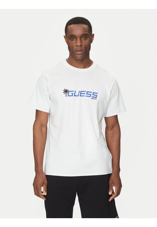 Guess T-Shirt F5GI06 I3Z14 Biały Regular Fit. Kolor: biały. Materiał: bawełna