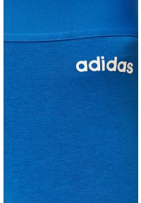 Adidas - adidas - Legginsy. Kolor: niebieski. Materiał: bawełna, dzianina, elastan. Wzór: aplikacja #2