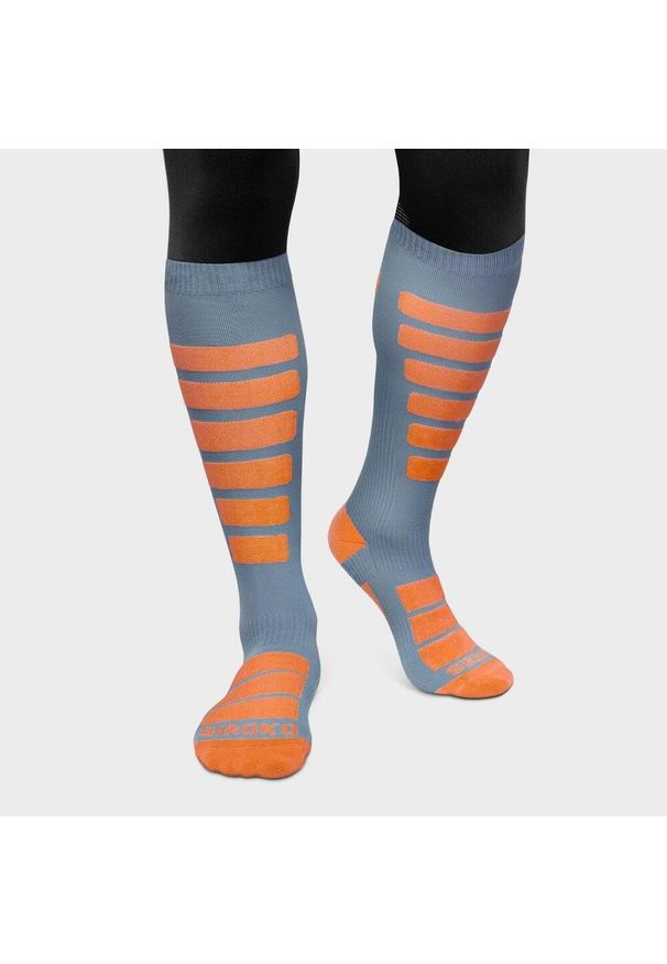 Skarpety do sportów zimowych unisex SIROKO Aoraki Slide. Kolor: szary, pomarańczowy, wielokolorowy. Sport: narciarstwo