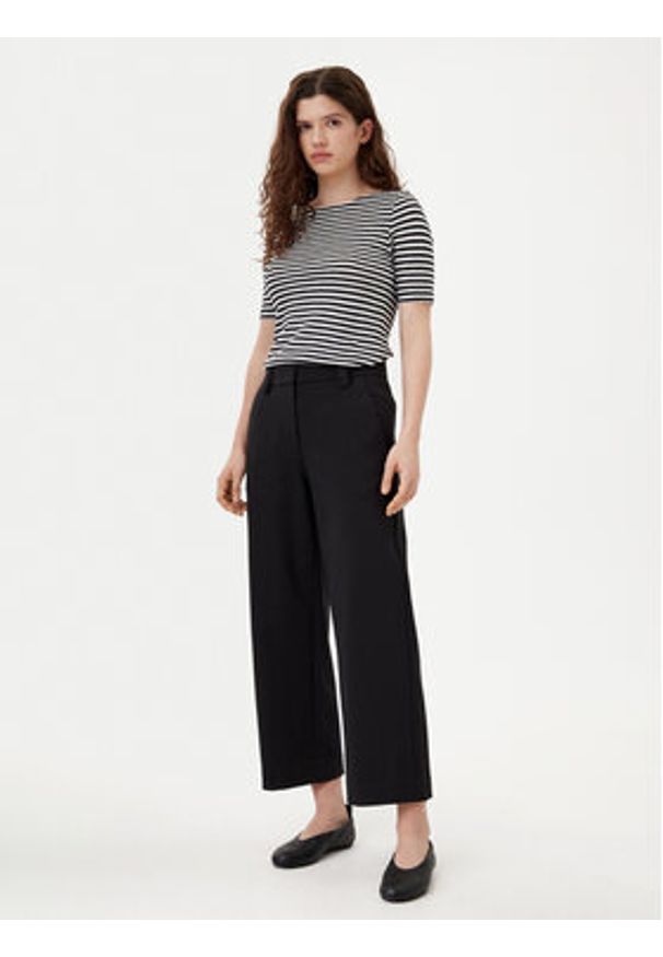 Marc O'Polo Spodnie materiałowe B01411910369 Czarny Regular Fit. Kolor: czarny. Materiał: syntetyk, bawełna