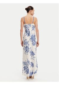 Guess Sukienka wieczorowa W5GT10 WF1T2 Écru Slim Fit. Materiał: satyna, syntetyk. Styl: wizytowy #2