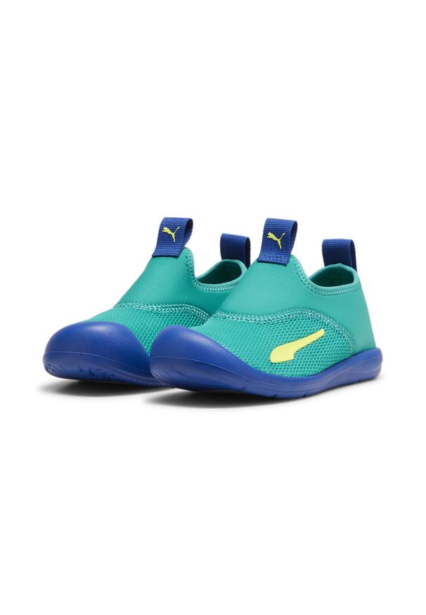 Buty do chodzenia dziecięce Puma Aquacat Shield. Kolor: niebieski, wielokolorowy, zielony. Sezon: lato. Sport: turystyka piesza