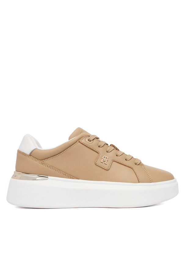 TOMMY HILFIGER - Sneakersy Tommy Hilfiger. Kolor: brązowy. Obcas: na platformie