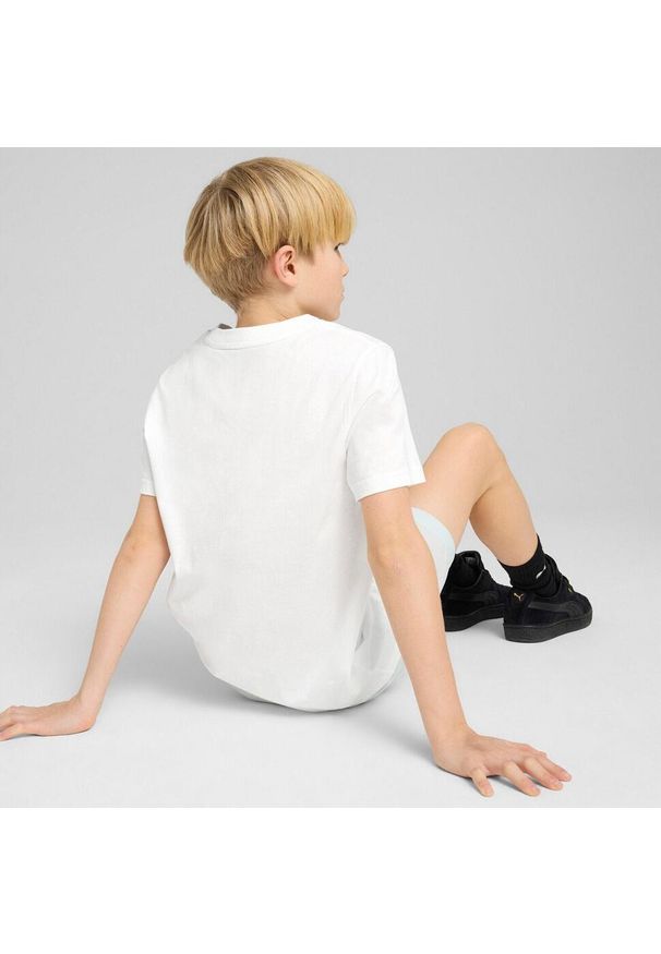 Koszulka Puma Ess Logo Lab Summer Tee B, Dzieci. Kolor: biały. Materiał: bawełna, materiał