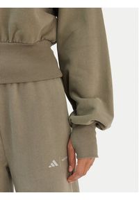 Adidas - adidas Bluza JM1101 Zielony Loose Fit. Kolor: zielony. Materiał: bawełna #5