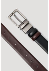 Pako Lorente - PAKO LORENTE - Dwustronny skórzany pasek z matową klamrą. Materiał: skóra #7