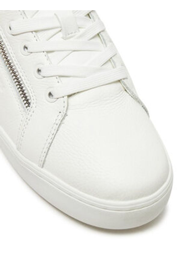 Calvin Klein Jeans Sneakersy Classic Cupsole Zip Low In YM0YM01254 Biały. Kolor: biały. Materiał: skóra