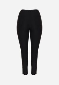 Born2be - Granatowe Spodnie o Dopasowanym Kroju z Gumką w Talii Stellivae. Okazja: na co dzień, na spotkanie biznesowe. Kolekcja: plus size. Kolor: niebieski. Styl: biznesowy, casual #6