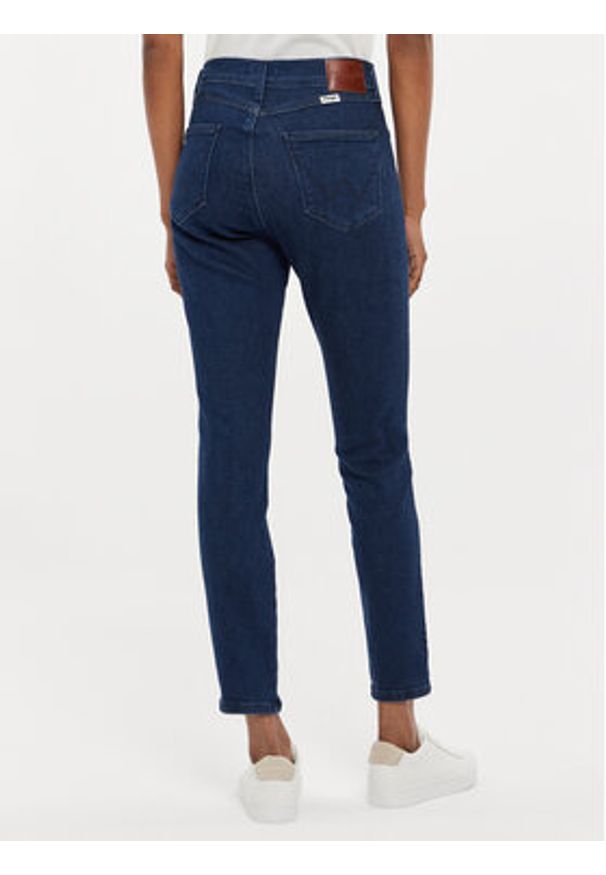 Wrangler Jeansy 112342897 Granatowy Skinny Fit. Kolor: niebieski