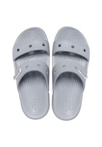 Klapki męskie Crocs Classic. Okazja: na plażę. Zapięcie: bez zapięcia. Kolor: szary, wielokolorowy. Materiał: syntetyk, materiał. Styl: sportowy