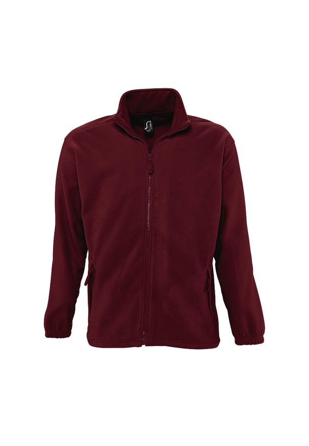 SOL'S - Męski Polar North Bluza Polarowa Outdoor. Kolor: czerwony, brązowy, wielokolorowy. Materiał: polar. Sezon: zima. Styl: sportowy