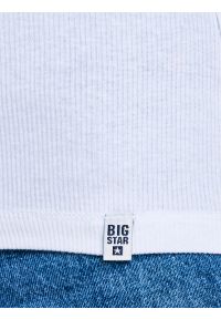 Big-Star - Koszulka damska na ramiączkach biała Alena 101. Kolor: biały. Materiał: skóra, bawełna, elastan. Długość rękawa: na ramiączkach. Styl: sportowy #4