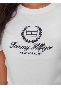 TOMMY HILFIGER - Tommy Hilfiger T-Shirt Flag Script WW0WW41761 Biały Slim Fit. Kolor: biały. Materiał: bawełna #6