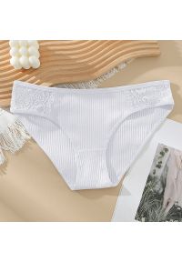 Intica - Figi koronkowe z elastycznego materiału na co dzień i okazje Dafni. Kolor: biały. Materiał: materiał, koronka