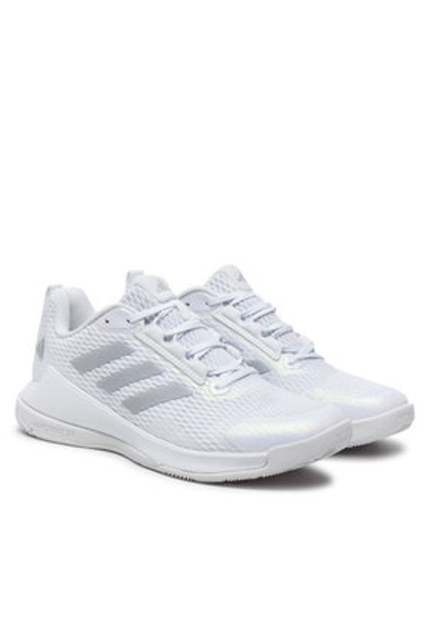 Adidas - adidas Buty halowe Novaflight 2 Indoor IG1609 Biały. Kolor: biały. Materiał: materiał, mesh