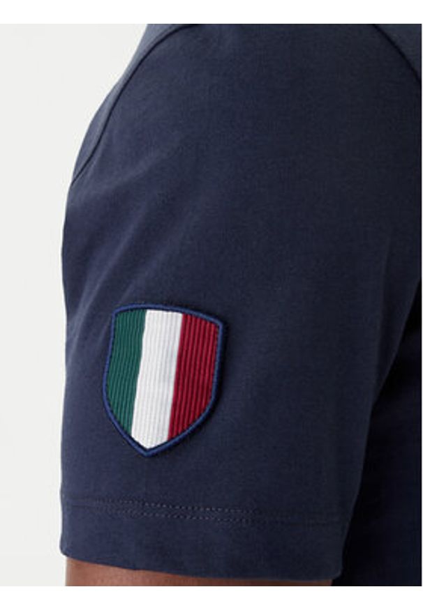 Aeronautica Militare T-Shirt 261TS2544UJ00592 Granatowy Regular Fit. Kolor: niebieski. Materiał: bawełna