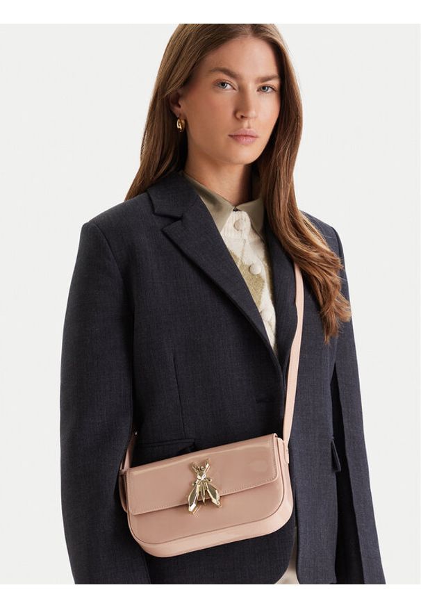 Patrizia Pepe Torebka 8B0231/L125 Beżowy. Kolor: beżowy. Materiał: lakierowane, skórzane