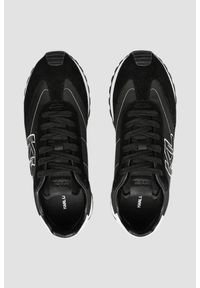 Karl Lagerfeld - KARL LAGERFELD Czarne sneakersy męskie KAIRO KL Sidetrim Lo Mix, Rozmiar 41. Kolor: czarny