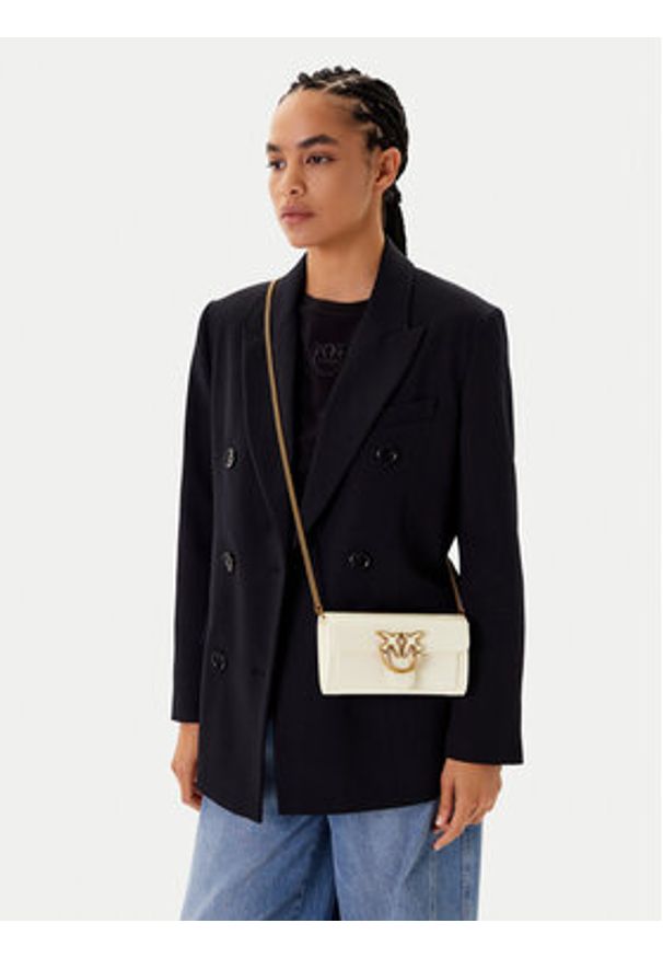 Pinko - PINKO Torebka Love One Wallet C PE25 PLTT 100062 A1UV Biały. Kolor: biały. Materiał: skórzane
