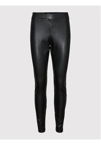 Vero Moda Spodnie z imitacji skóry 10257164 Czarny Skinny Fit. Kolor: czarny. Materiał: syntetyk #4