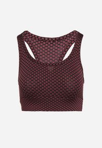 Renee - Różowy Elastyczny Top Biustonosz w Sportowym Stylu Refettia. Kolor: różowy. Materiał: jeans #6