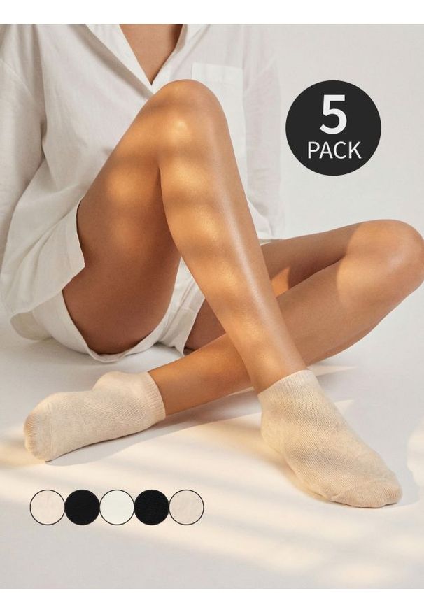 Sinsay - Skarpetki stopki 5 pack - wielobarwny