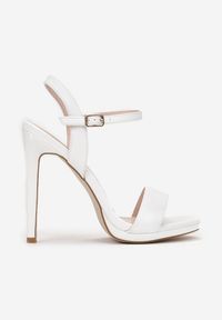 Born2be - Białe Sandały na Szpilce Cassena. Kolor: biały. Obcas: na szpilce. Styl: wizytowy #5