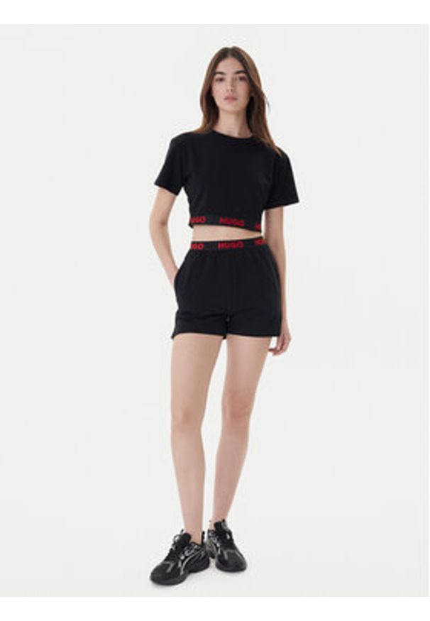 Hugo Szorty sportowe Sporty Logo 50520498 Czarny Regular Fit. Kolor: czarny. Materiał: syntetyk