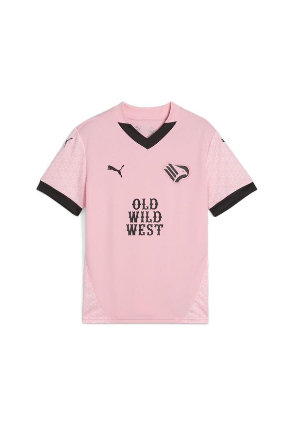 Puma - Młodzieżowa koszulka domowa Palermo F.C 24/25 PUMA Team Light Pink Black. Kolor: czarny, różowy, wielokolorowy. Sport: piłka nożna