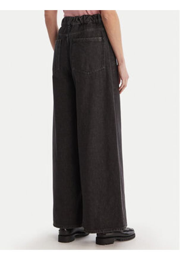 Weekend Max Mara Jeansy Vortice 2615181011 Czarny Wide Leg. Kolor: czarny