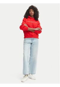 TOMMY HILFIGER - Tommy Hilfiger Bluza WW0WW47832 Czerwony Regular Fit. Kolor: czerwony. Materiał: bawełna #4