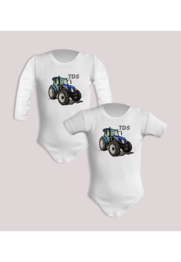 nikiniki - New Holland — body (Rozmiar: 6M; Długość rękawa: krótki; Rodzaj nadruku: New Holland). Materiał: bawełna. Wzór: nadruk